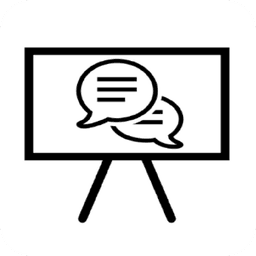 A graphic icon portraying a communication board.