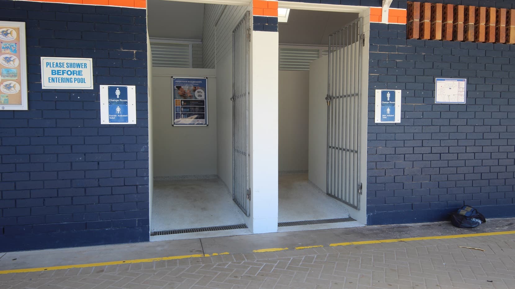 Accessible bathrooms at the Nambour Aquatic Centre include a step free entrance change rooms located next to the main entry and reception.