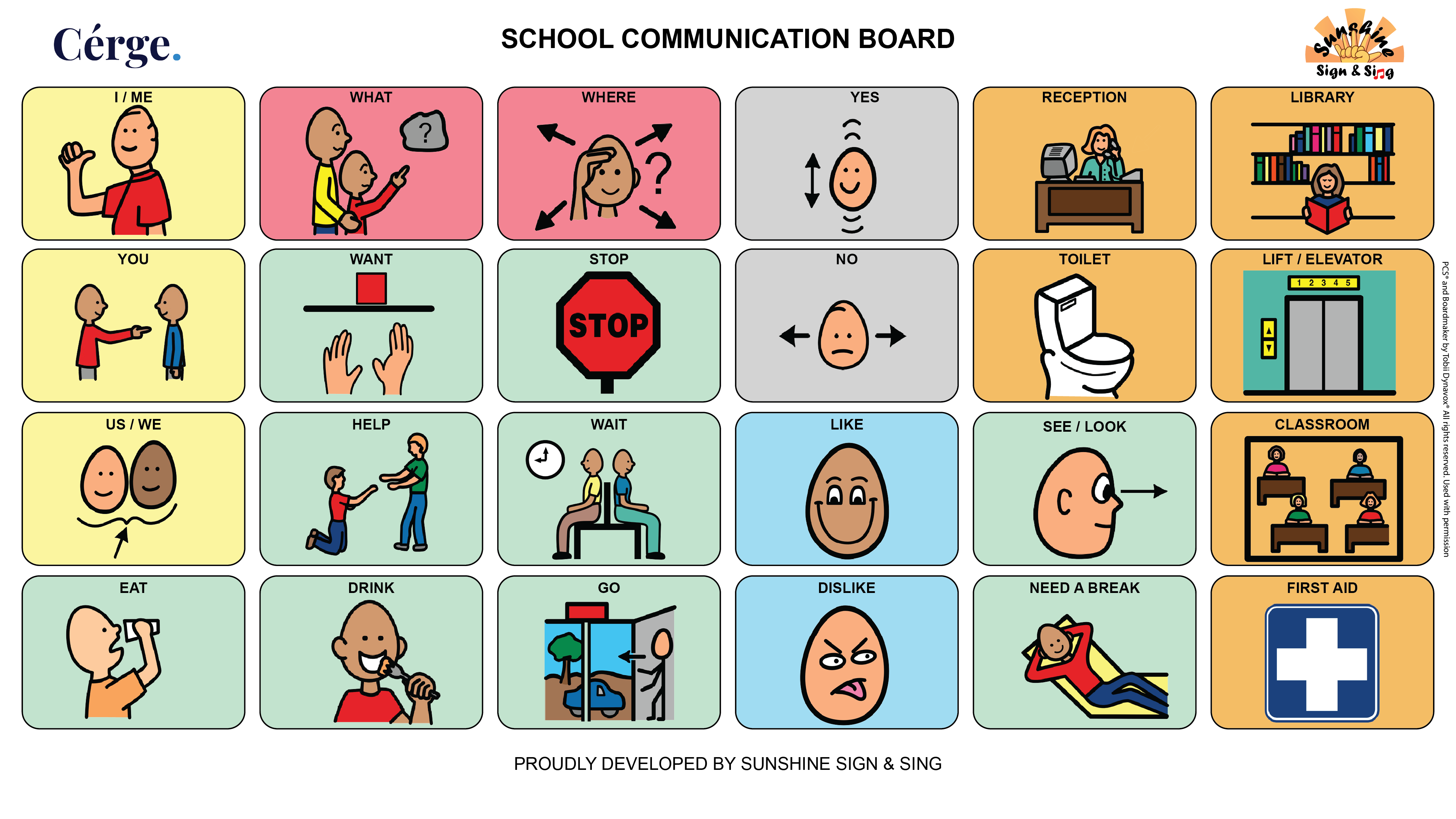 Cérge school communication board image
