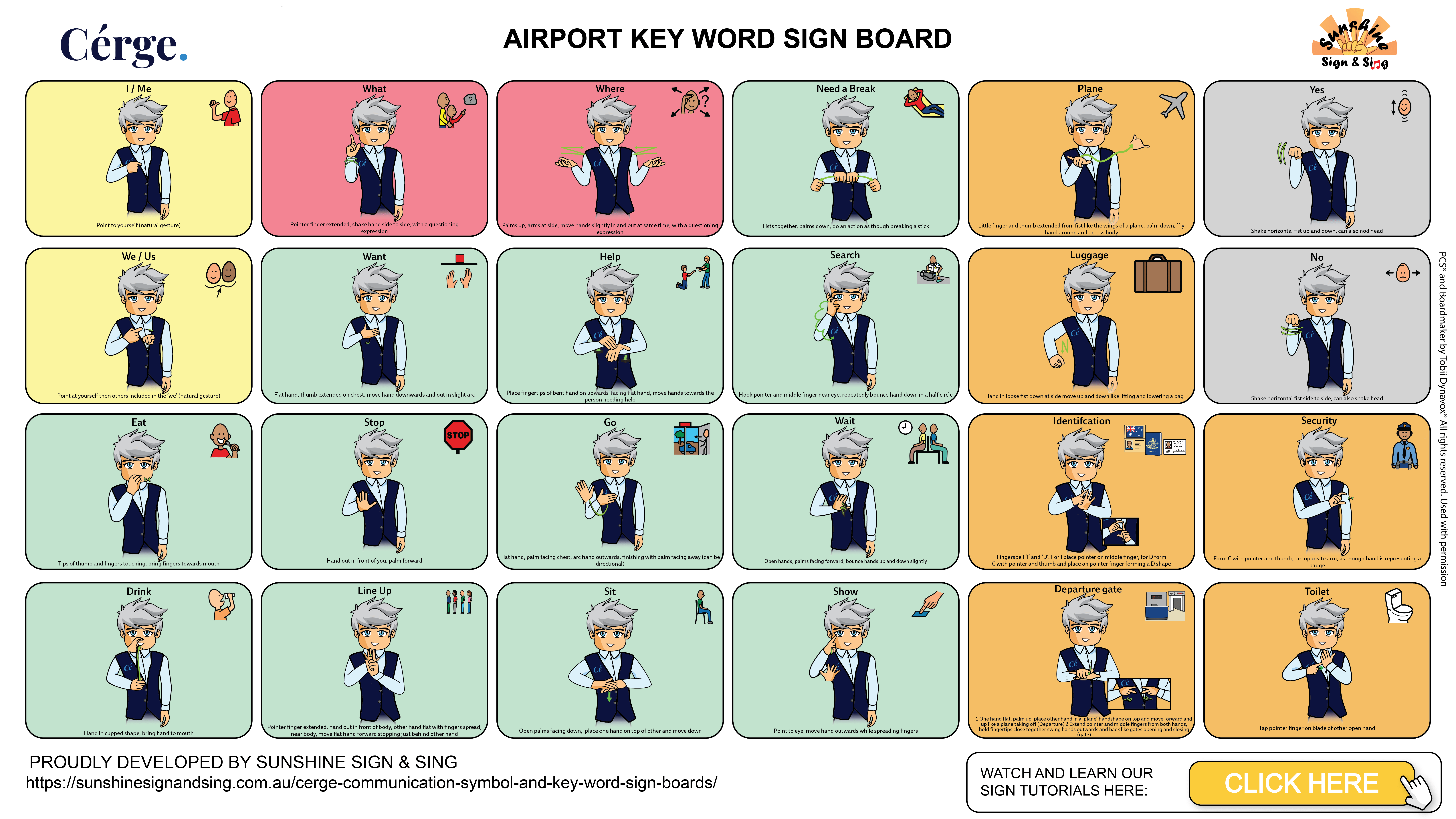 CERGE Airport Sign Board